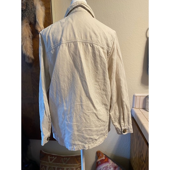 Nicole Miller Cream Utility Jacket with Relaxed Fit - Picture 4 of 6